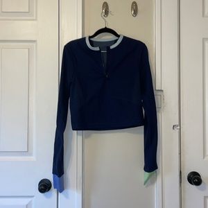 Sweaty Betty crop long sleeve 1/4 zip